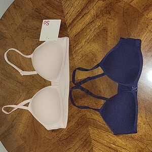 SO® Girls 2-Pack Wire Free Front Close Bras NWT/ EUC